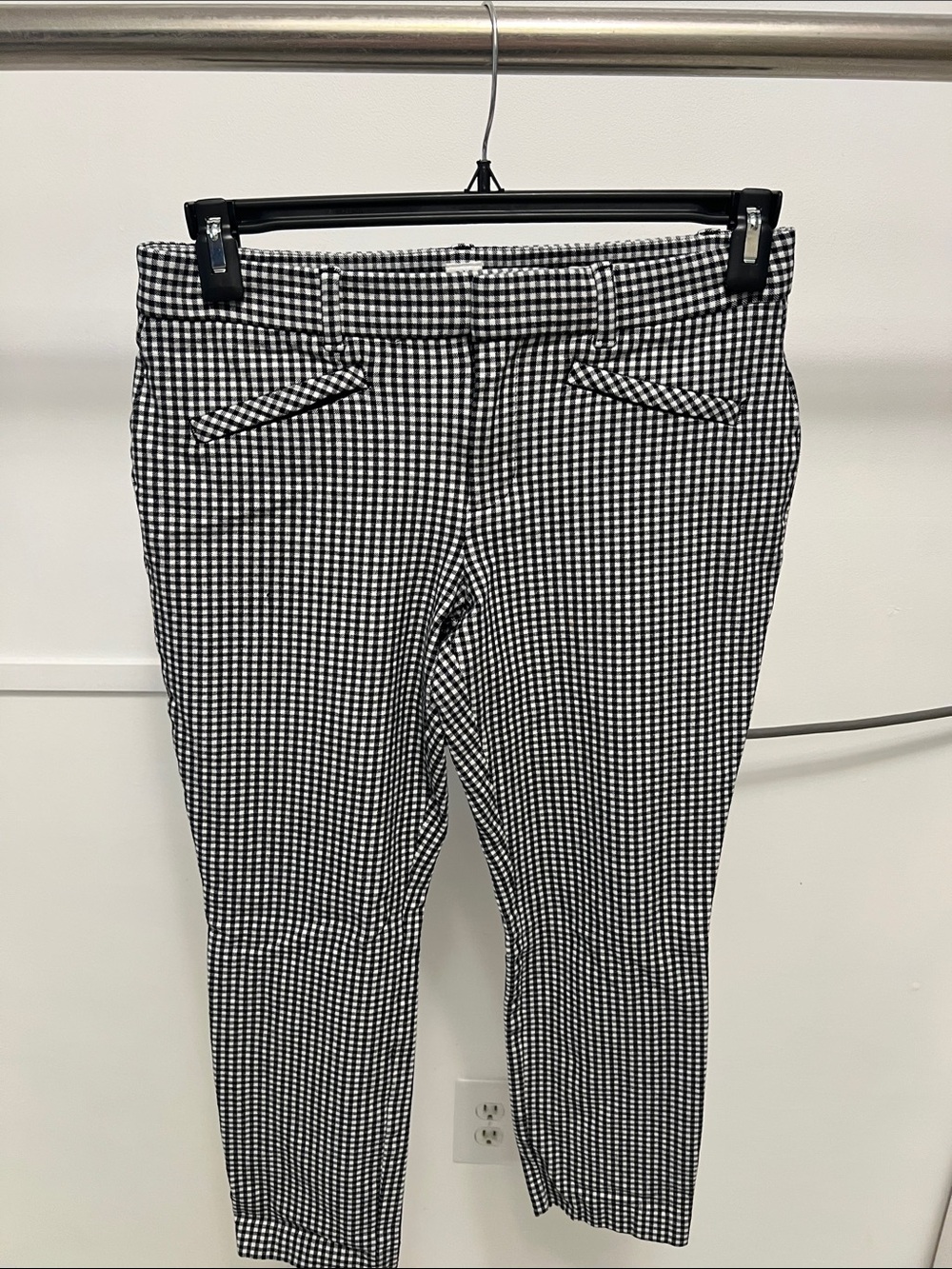 GAP Black & White Gingham Ankle Pants